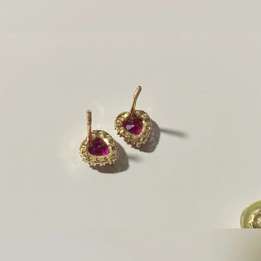 💕14K Yellow gold & CZ children’s studs with screw backs • KAY Jewelers